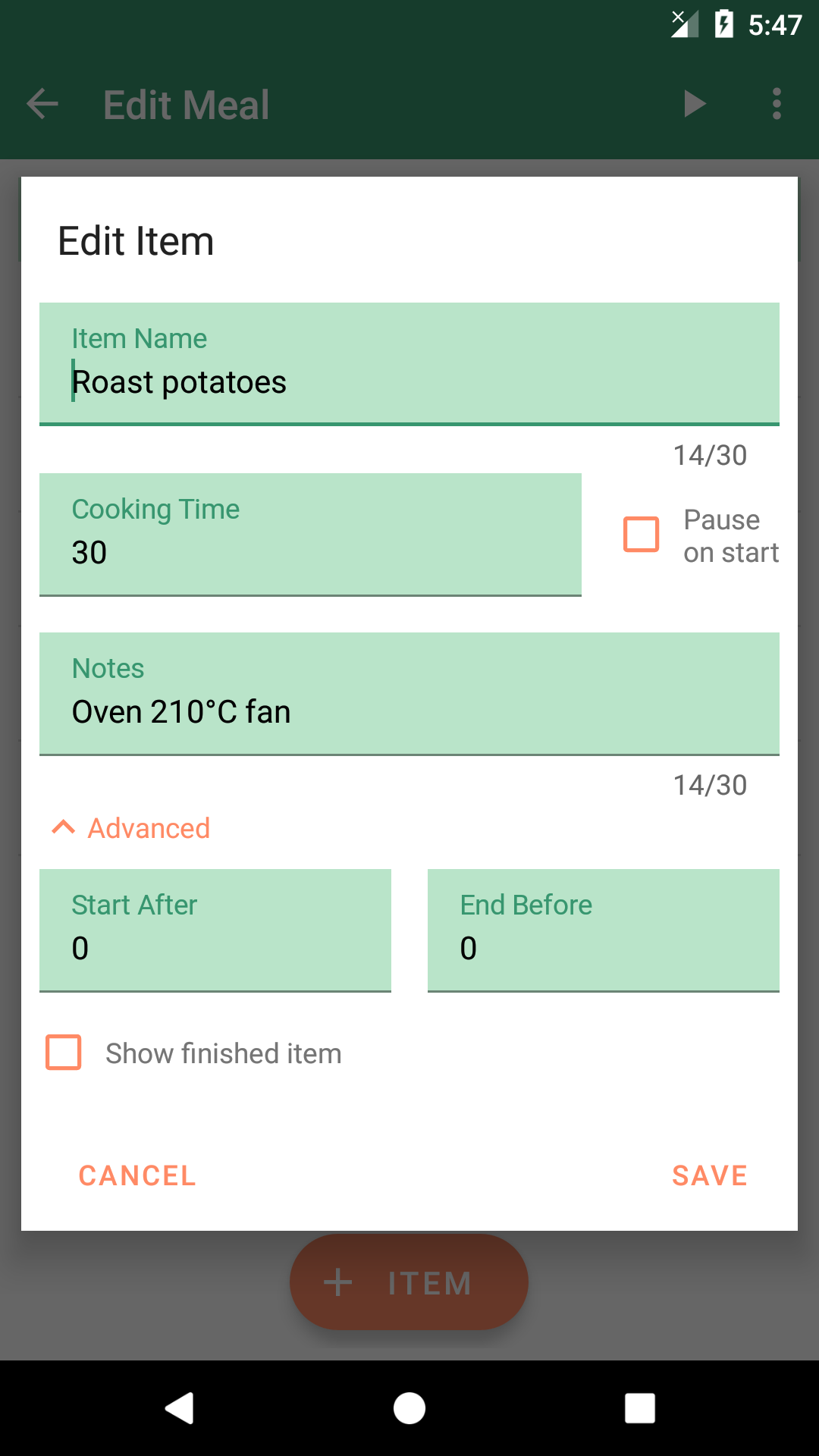 Cooking Timer screenshot