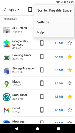 Storage Manager screenshot